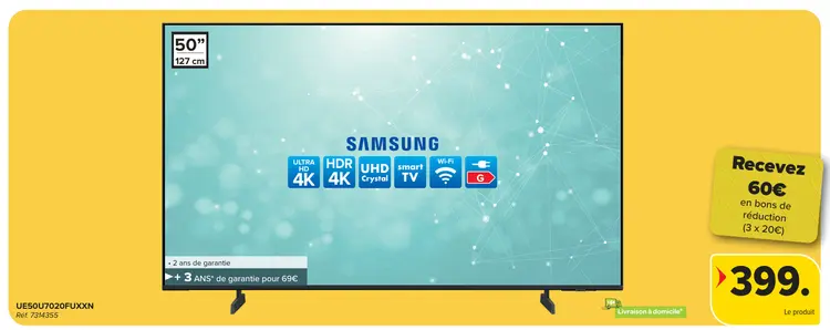 Offre: TV UE50U7020FUXXN