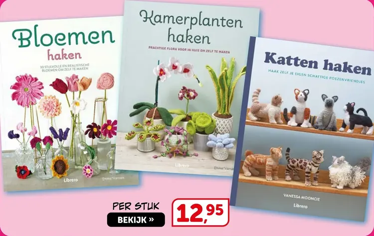 Aanbieding: Haakboeken (Bloemen haken / Kamerplanten hake
