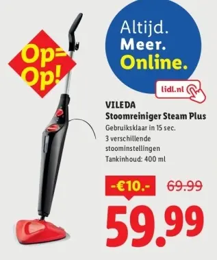 Aanbieding: Stoomreiniger Steam Plus