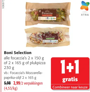 Promotie: Focaccia's Mozzarella-paprika-olijf