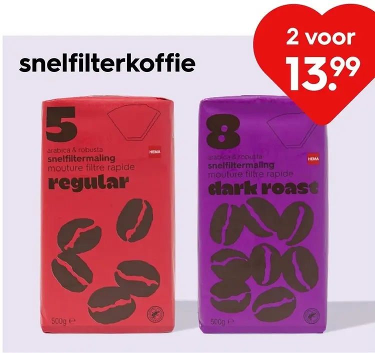 Promotie: snelfilterkoffie