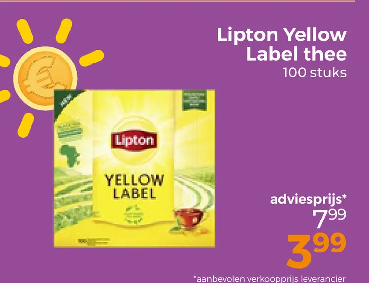 Aanbieding: Lipton Yellow Label thee