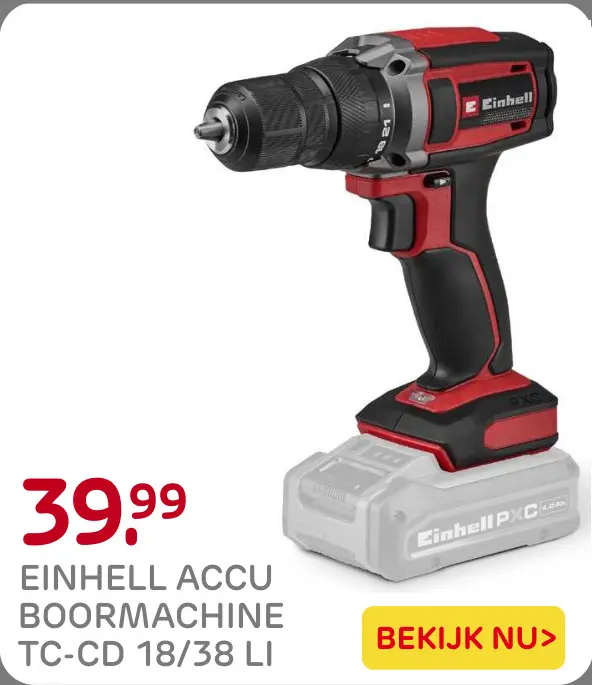 Aanbieding: Accu Boormachine TC-CD 18/38 Li