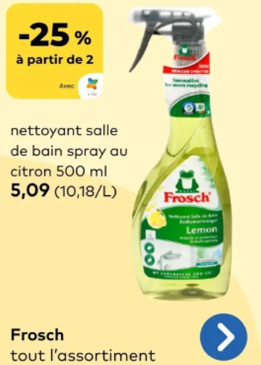 Offre: nettoyant salle de bain spray au citron