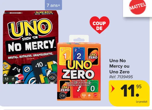 Offre: Uno No Mercy ou Uno Zero