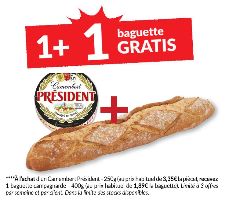 Offre: Camembert + Baguette
