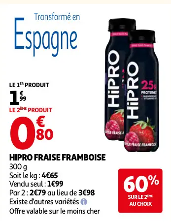Offre: Hipro fraise framboise