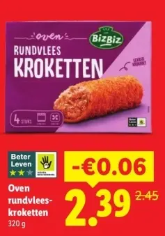 Aanbieding: Oven rundvlees kroketten