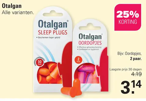 Aanbieding: Otalgan Sleep Plugs / Oordopjes