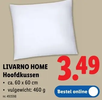 Promotie: Hoofdkussen