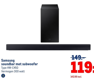 Aanbieding: Samsung soundbar met subwoofer