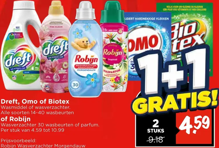 Aanbieding: Wasmiddel of wasverzachter