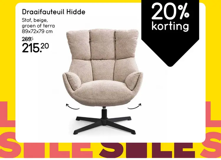 Aanbieding: Draaifauteuil Hidde