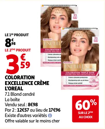 Promotie: Coloration excellence crème