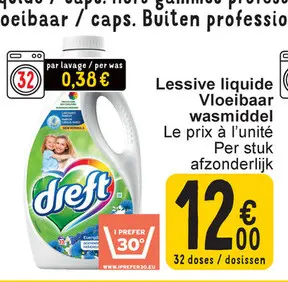Offre: Lessive liquide Vloeibaar wasmiddel