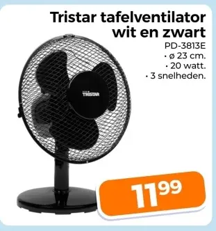 Aanbieding: Tristar tafelventilator