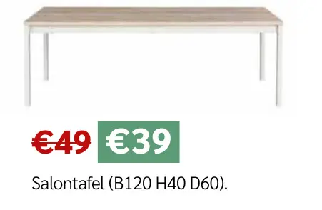 Promotie: Salontafel