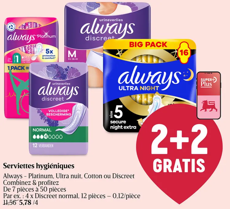 Offre: Serviettes hygiéniques