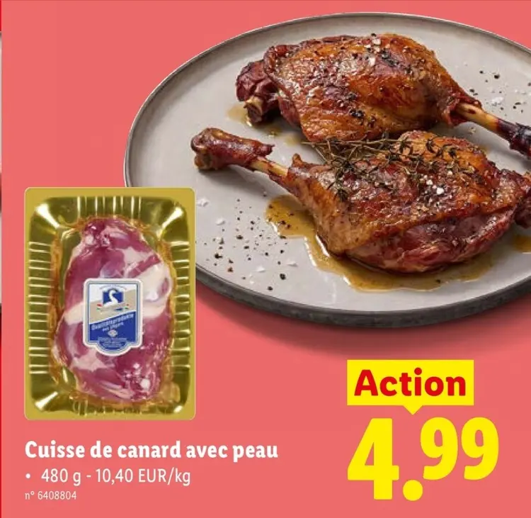 Offre: Cuisse de canard avec peau