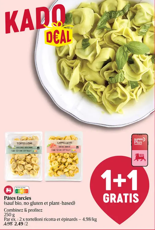 Offre: Tortelloni au Basilic