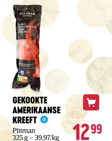 Aanbieding: Gekookte amerikaanse kreeft