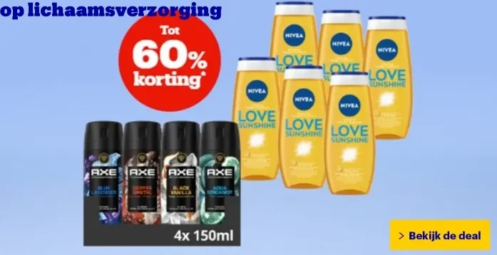 Aanbieding: AXE Deodorant and NIVEA Love Sunshine Shower