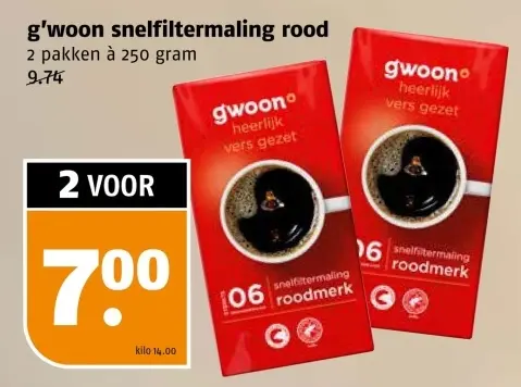 Aanbieding: snelfiltermaling rood