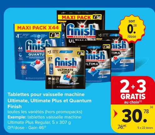 Offre: Tablettes pour vaisselle machine Ultimate