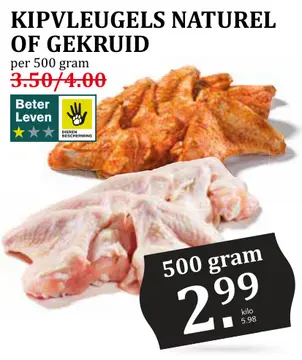 Aanbieding: Kipvleugels naturel of gekruid