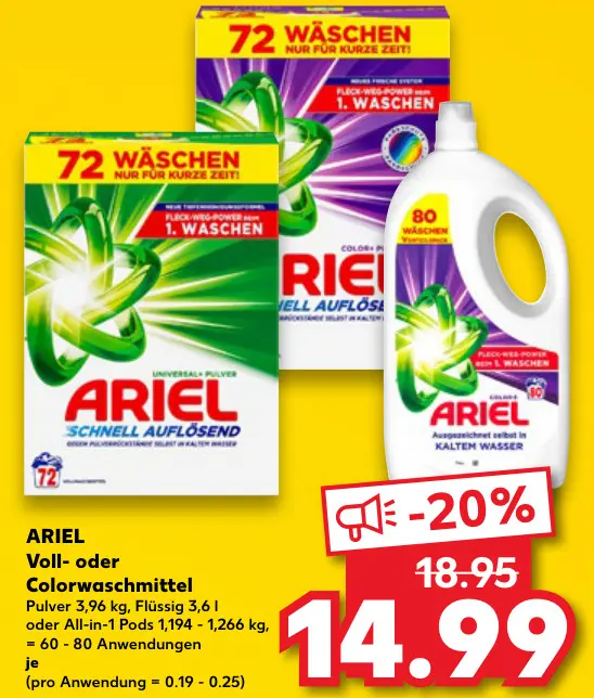 Aanbieding: Voll- oder Colorwaschmittel