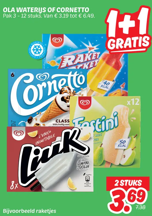 Waterijs of Cornetto
