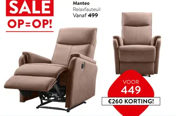 Aanbieding: Manteo Relaxfauteuil