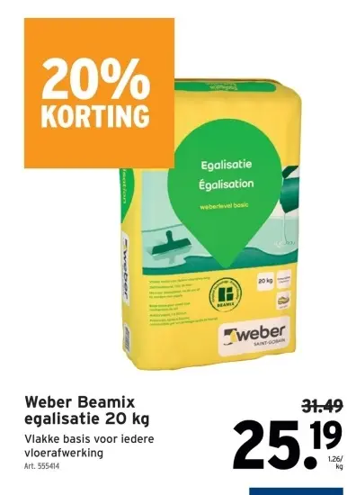 Aanbieding: Weber Beamix egalisatie