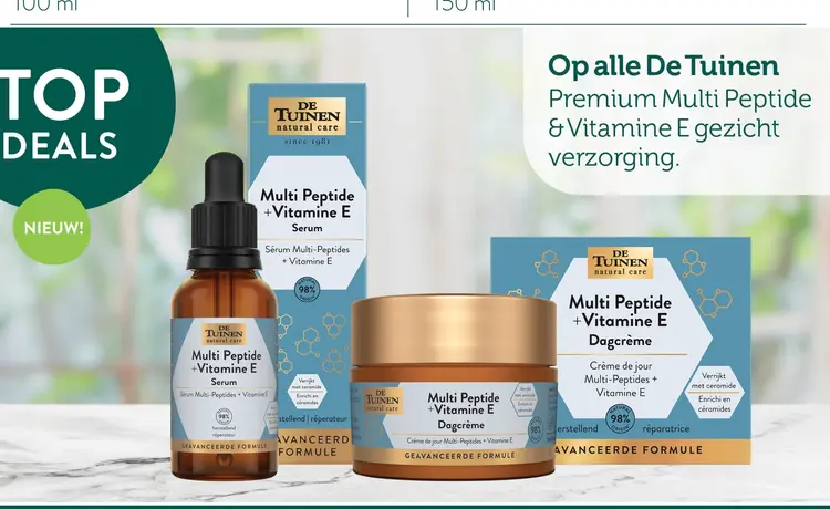 Aanbieding: De Tuinen Premium Multi Peptide & Vitamine E 