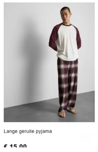 Aanbieding: Lange geruite pyjama