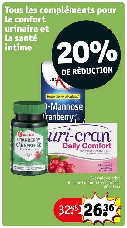 Offre: Tous les compléments pour le confort urinaire et la santé intime