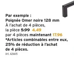 Offre: Poignée Omer noire