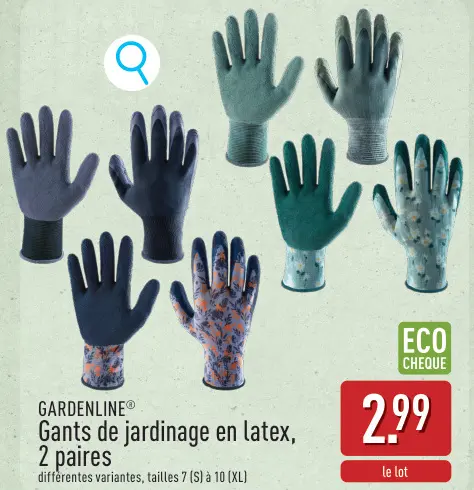 Offre: Gants de jardinage en latex