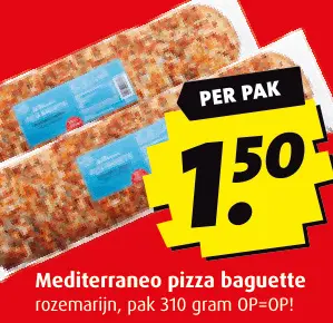 Aanbieding: Mediterraneo pizza baguette