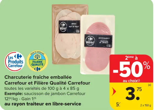 Offre: Charcuterie fraîche emballée