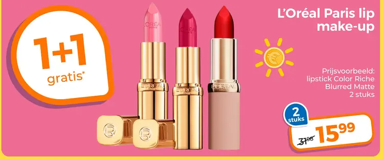 Aanbieding: L'Oréal Paris lip make-up