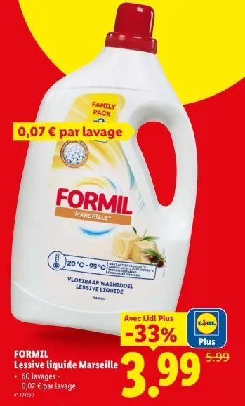 Offre: FORMIL Lessive liquide Marseille