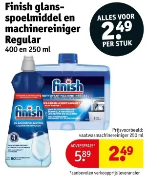 Aanbieding: Glansspoelmiddel en machinereiniger Regular