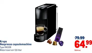 Aanbieding: Krups Nespresso capsulemachine