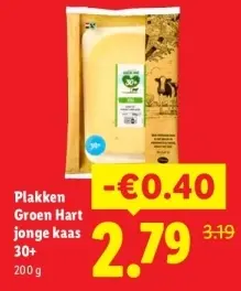 Aanbieding: Plakken Groen Hart jonge kaas