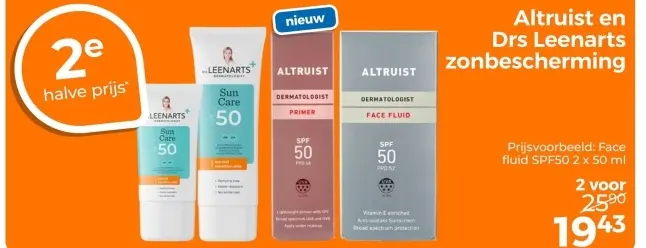 Aanbieding: Altruist en Drs Leenarts zonbescherming