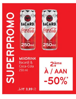 Offre: MIXDRINK Bacardi & Coca-Cola