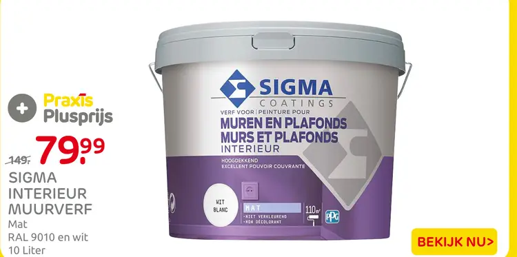 Aanbieding: Sigma interieur muurverf