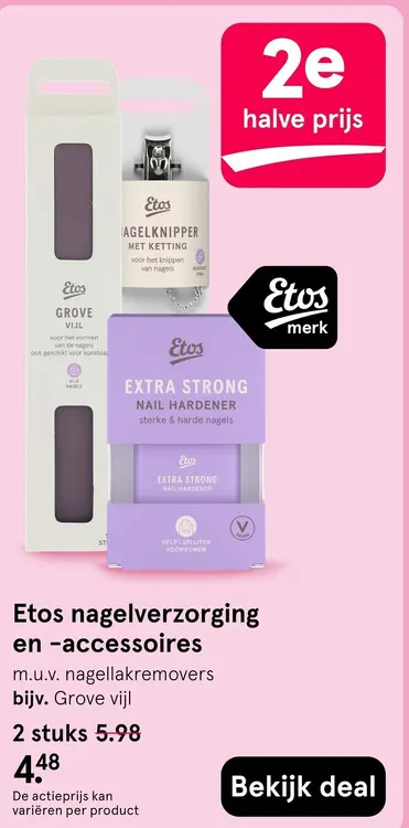 Aanbieding: Etos nagelverzorging en -accessoires