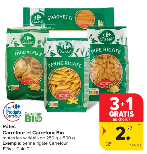 Offre: Pâtes